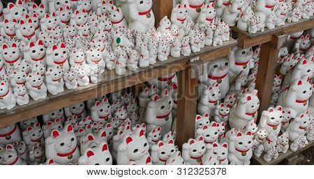 Traditional Gotokuji Shrine in Tokyo city