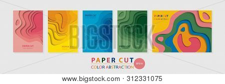 Vector Vertical And Horizontal Multicolored 3d Abstract A4 Templates For Various Kinds Of Printed Pr