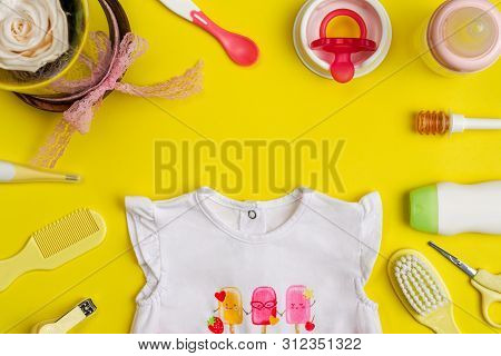 White Stripe Blouse And Nursing Essentials, With Copy Space