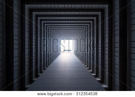 Bottom View Of Stack Building Floors With Copy Space For Construction And Architecture Design Backgr