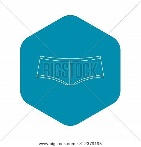 Woman Boyshorts Icon. Outline Illustration Of Woman Boyshorts Icon For Web