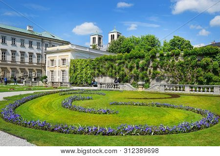 Mirabell Palace Or Schloss Mirabell And Mirabell Gardens In Salzburg