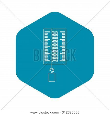 Dynamometer With A Hook Icon. Outline Illustration Of Dynamometer With A Hook Icon For Web