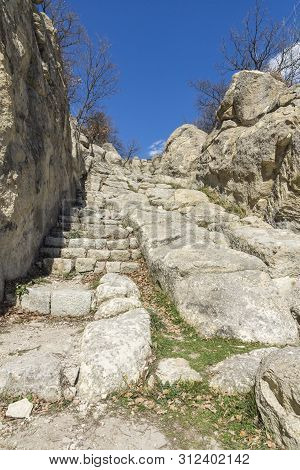 Perperikon, Bulgaria - March 17, 2019: Ruins Of Ancient Sanctuary City Of Perperikon, Kardzhali Regi