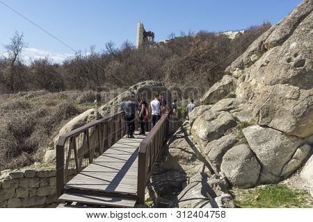 Perperikon, Bulgaria - March 17, 2019: Ruins Of Ancient Sanctuary City Of Perperikon, Kardzhali Regi