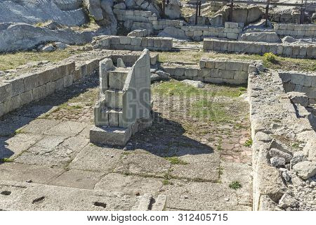 Perperikon, Bulgaria - March 17, 2019: Ruins Of Ancient Sanctuary City Of Perperikon, Kardzhali Regi