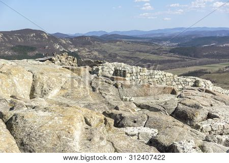 Perperikon, Bulgaria - March 17, 2019: Ruins Of Ancient Sanctuary City Of Perperikon, Kardzhali Regi