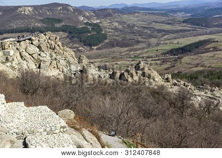 Perperikon, Bulgaria - March 17, 2019: Ruins Of Ancient Sanctuary City Of Perperikon, Kardzhali Regi