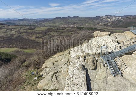 Perperikon, Bulgaria - March 17, 2019: Ruins Of Ancient Sanctuary City Of Perperikon, Kardzhali Regi