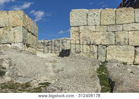 Perperikon, Bulgaria - March 17, 2019: Ruins Of Ancient Sanctuary City Of Perperikon, Kardzhali Regi