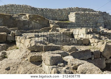 Perperikon, Bulgaria - March 17, 2019: Ruins Of Ancient Sanctuary City Of Perperikon, Kardzhali Regi