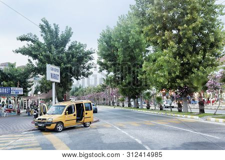 Camyuva, Kemer, Turkey - July 10, 2015: Evening Boulevard-touristik In Camyuva