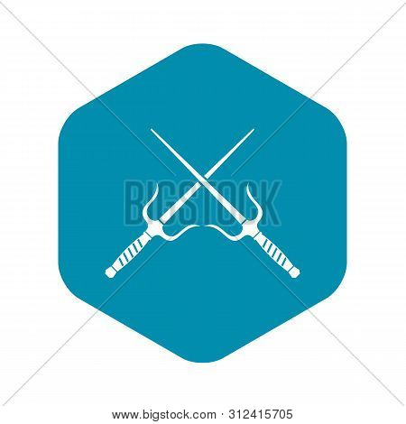 Pair Of Sai Icon. Simple Illustration Of Pair Of Sai Icon For Web