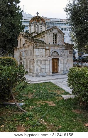 Athens, Greece - January 20, 2017: Amazing View Of Agios Eleftherios Church In Athens, Attica, Greec