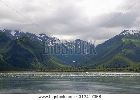 Green Hills And Mountains Of Yakutat Bay, Alaska.