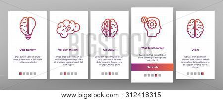 Iq, Intellect Icons Onboarding Mobile App Page Screen. Intelligence Coefficient, Iq Thin Line Contou