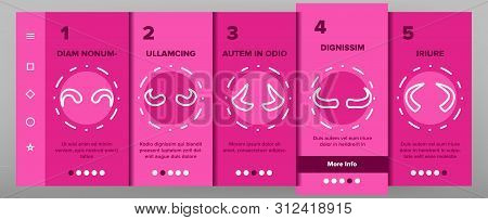 Animal, Devil Horns Onboarding Mobile App Page Screen. Bull, Goat, Moose, Wild Mammals Horns Outline