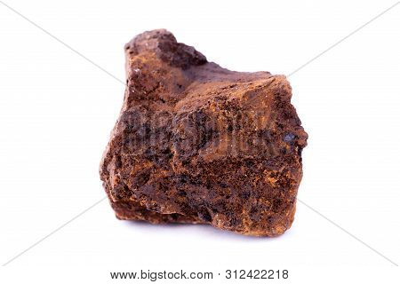 Macro Mineral Siderite Stone On A White Background