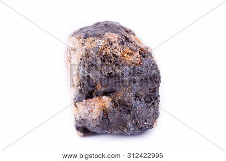 Macro Mineral Andalusite Stone On A White Background