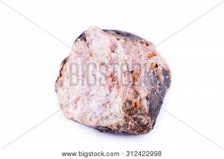 Macro Mineral Andalusite Stone On A White Background
