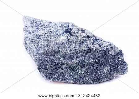 Macro Mineral Stone Dumortierite On White Background