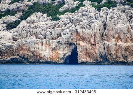 The Ruins Of The City Of Mira, Kekova, An Ancient Megalithic City Destroyed By An Earthquake.