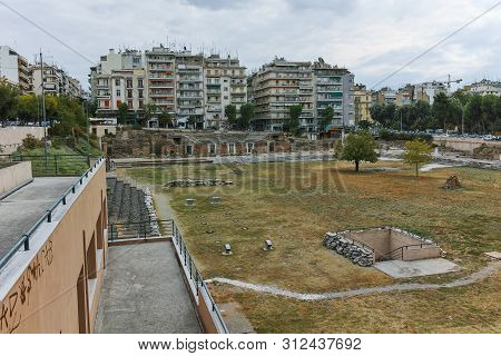 Greece, Macedonia, Thessaloniki, Thessalonica, Salonica, Roman Forum, Roman, Forum, Ancient, Ruins, 
