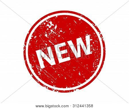 New Stamp Vector Texture. Rubber Cliche Imprint. Web Or Print Design Element For Sign, Sticker, Labe