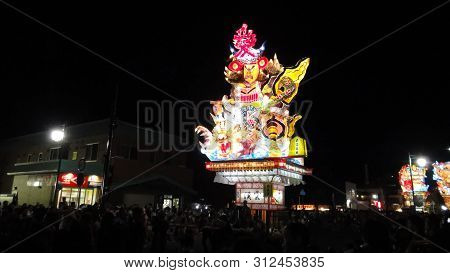 Aomori, Japan. Aug 08, 2016 : Goshogawara Tachineputa Matsuri Festival. A Japanese Summer Festival I