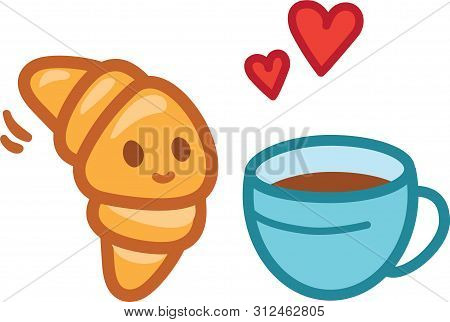 Croissant Cartoon Vector Photo Free Trial Bigstock