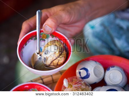 Balut Egg, An Asian Delicacy Made From Fermented Duck Embryo.