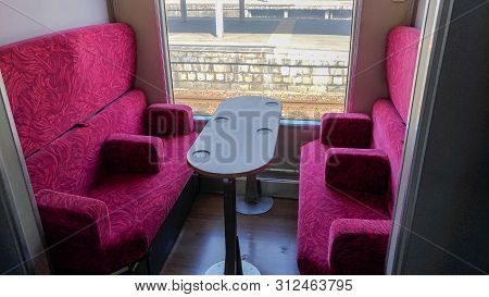 Niigata, Japan. Aug 03, 2017 : East Japan Railway Gono Line Resort Shirakami Sightseeing Train In Ak