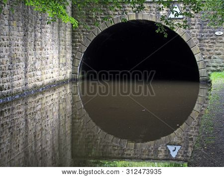 Fallingroyd Tunnel On The Rochdale Canal In Hebden Bridge Built To Carry The Canal Under The A58 Roa