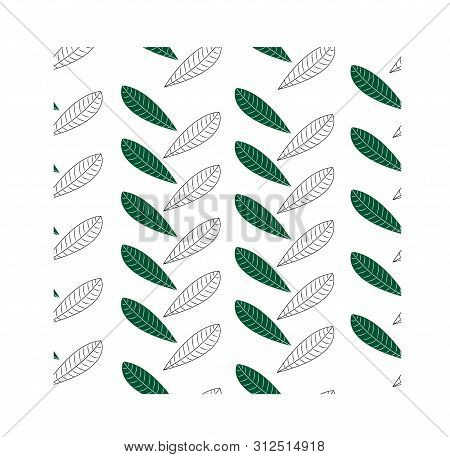 Seamless Pattern Leaf, Green. Vector Illustration Eps 10