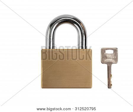Three Key And Master Key On White Background
