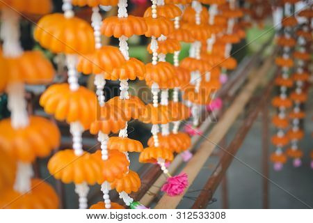 Flower Candle For Making Worship Merit To Buddha