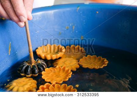 Flower Candle For Making Worship Merit To Buddha