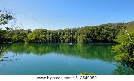 Juniko Twelve Lakes In The Shirakami-sanchi Mountainous Area. A Unesco World Heritage Site In The To