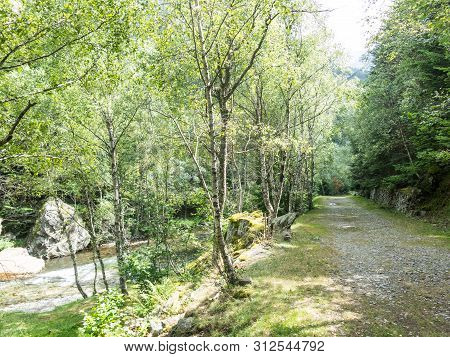 Small Path Or Trekking Of Walks In The Pla De Boavi; In The Province Of Lleida, Catalan Pyrenees. Ca