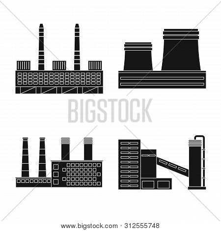 Vector Illustration Of Architecture And Technology Sign. Set Of Architecture And Building Stock Symb