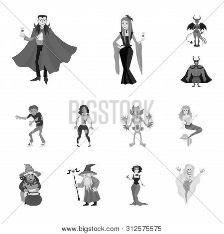 Vector Design Of Consternation And Horror Logo. Set Of Consternation And Hell Stock Vector Illustrat
