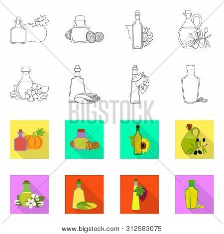 Vector Design Of Healthy And Vegetable Logo. Collection Of Healthy And Agriculture Vector Icon For S
