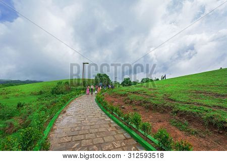 Beautiful Morning View Of Vagamon Meadows And Sky