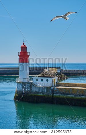 Lighthouse Of Guilvinec, A Village With Big Fishing Industry In Brittany, France