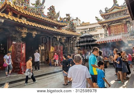 Yunlin, Taiwan - July 13th, 2019: famous and antique building of Beigang Chaotian Temple, Yunlin, Taiwan, Asia