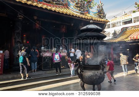 Yunlin, Taiwan - July 13th, 2019: famous and antique building of Beigang Chaotian Temple, Yunlin, Taiwan, Asia