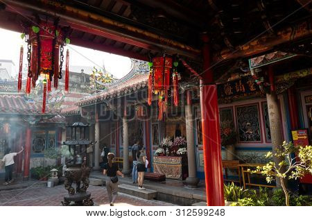 Yunlin, Taiwan - July 13th, 2019: famous and antique building of Beigang Chaotian Temple, Yunlin, Taiwan, Asia