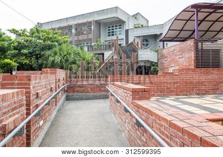 Changhua, Taiwan - July 13th, 2019: modern style architecture of National Changhua Living Art Center at Changhua city, Taiwan, Asia