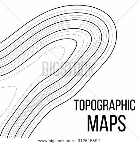 Topographic Map Contour Background. Line Topographic Map Contour Background. Art Design Contour Back