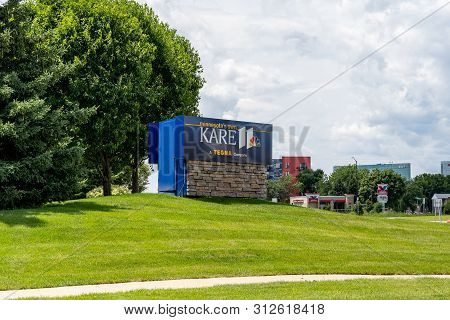 Golden Valley, Minnesota - July 21, 2019: Sign For The Kare 11 News Headquarters Office, A Televisio